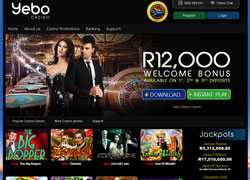 Yebo Casino Main Screenshot