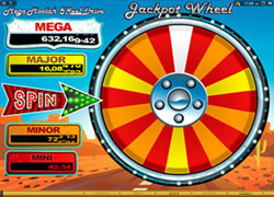 Mega Moolah   5 Reel Drive Jackpot Wheel Screenshot