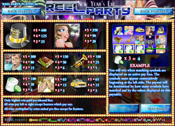Reel Party Platinum Paytable Screenshot